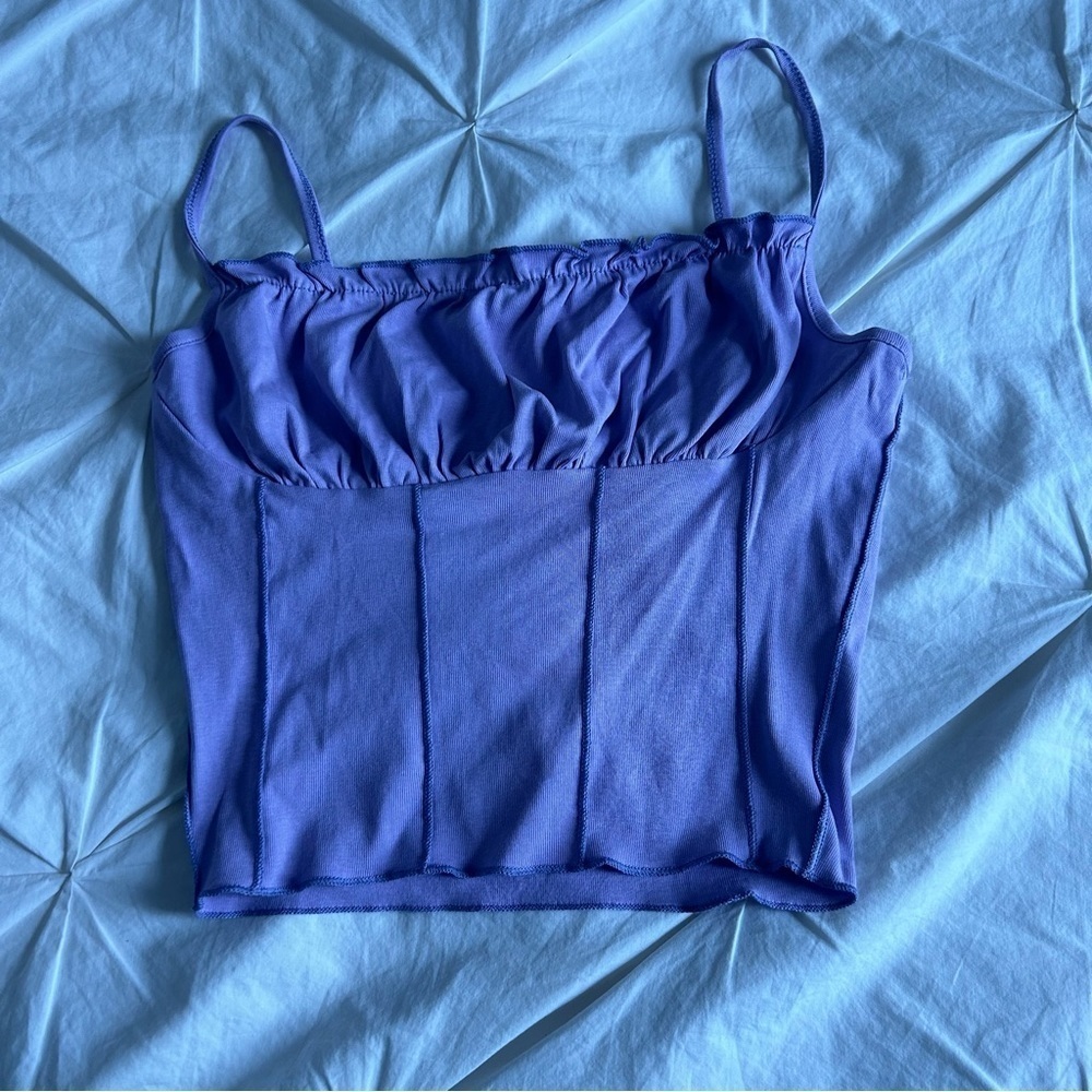 3/$20 Shein Purple Rauche Tank Top Small